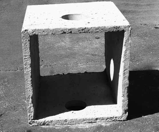 Caixa de passagem de concreto